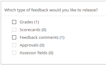 Release feedback types