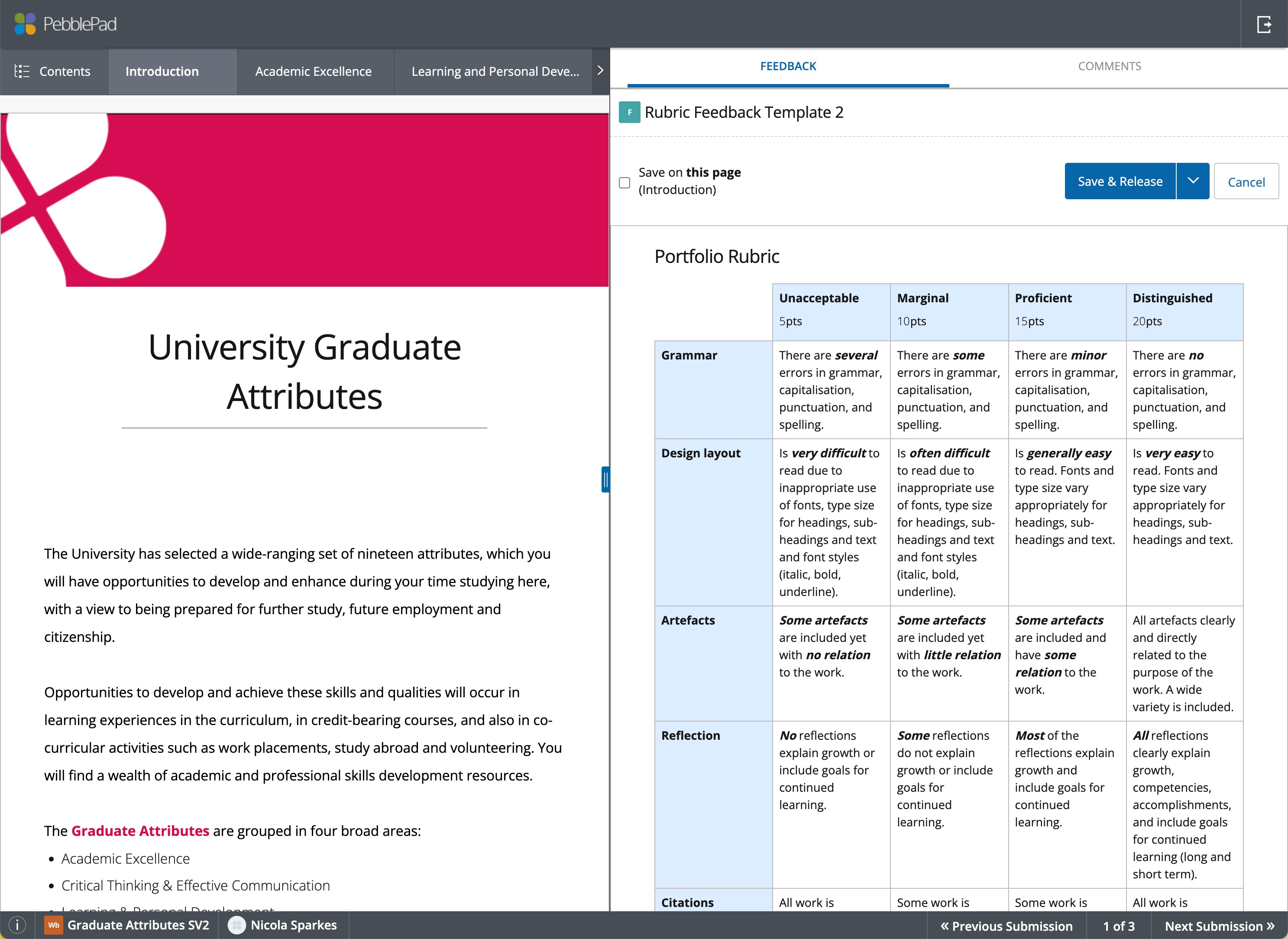 Adding feedback templates