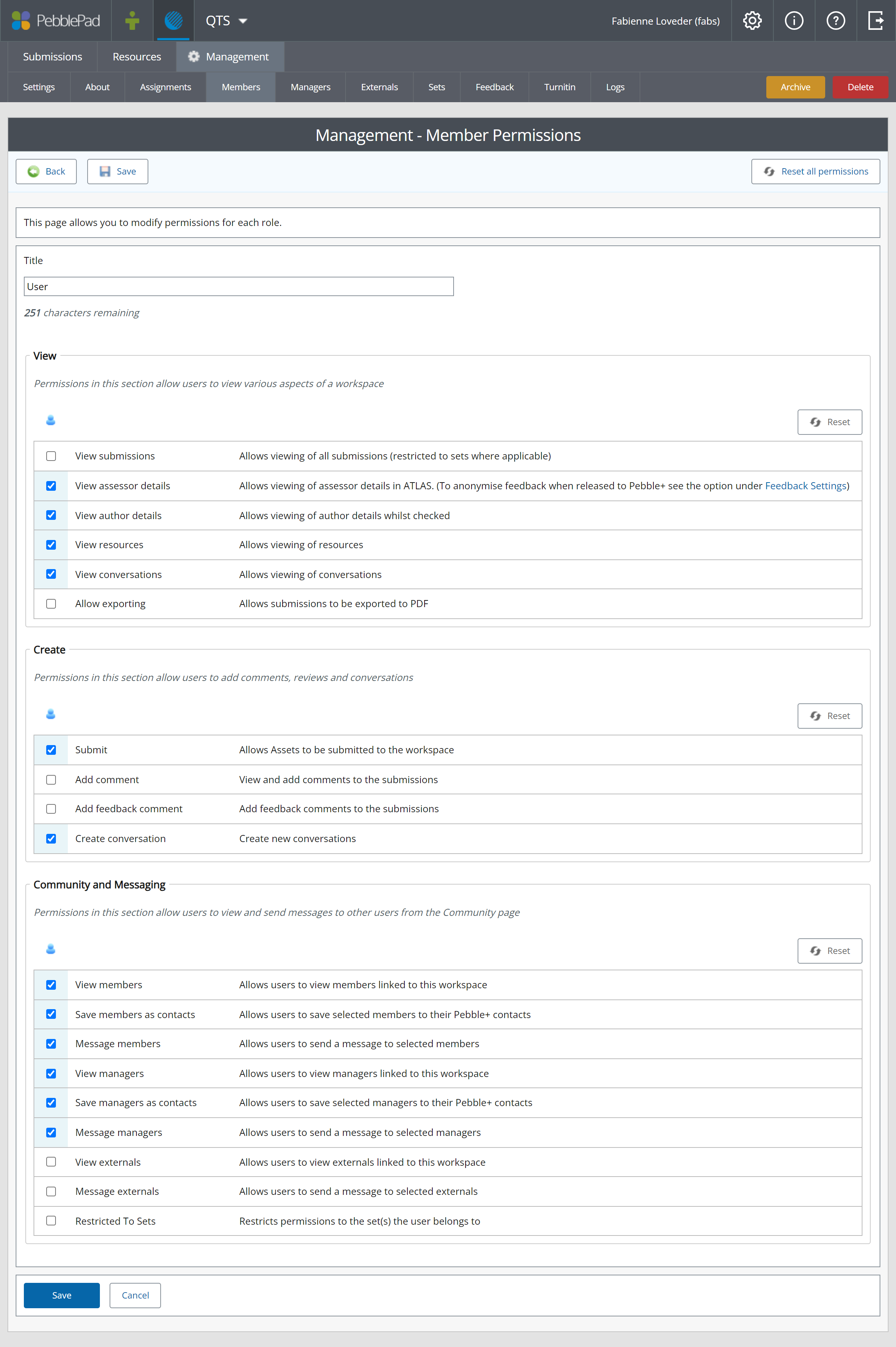 ATLAS Member Permissions ATLAS Member Permissions